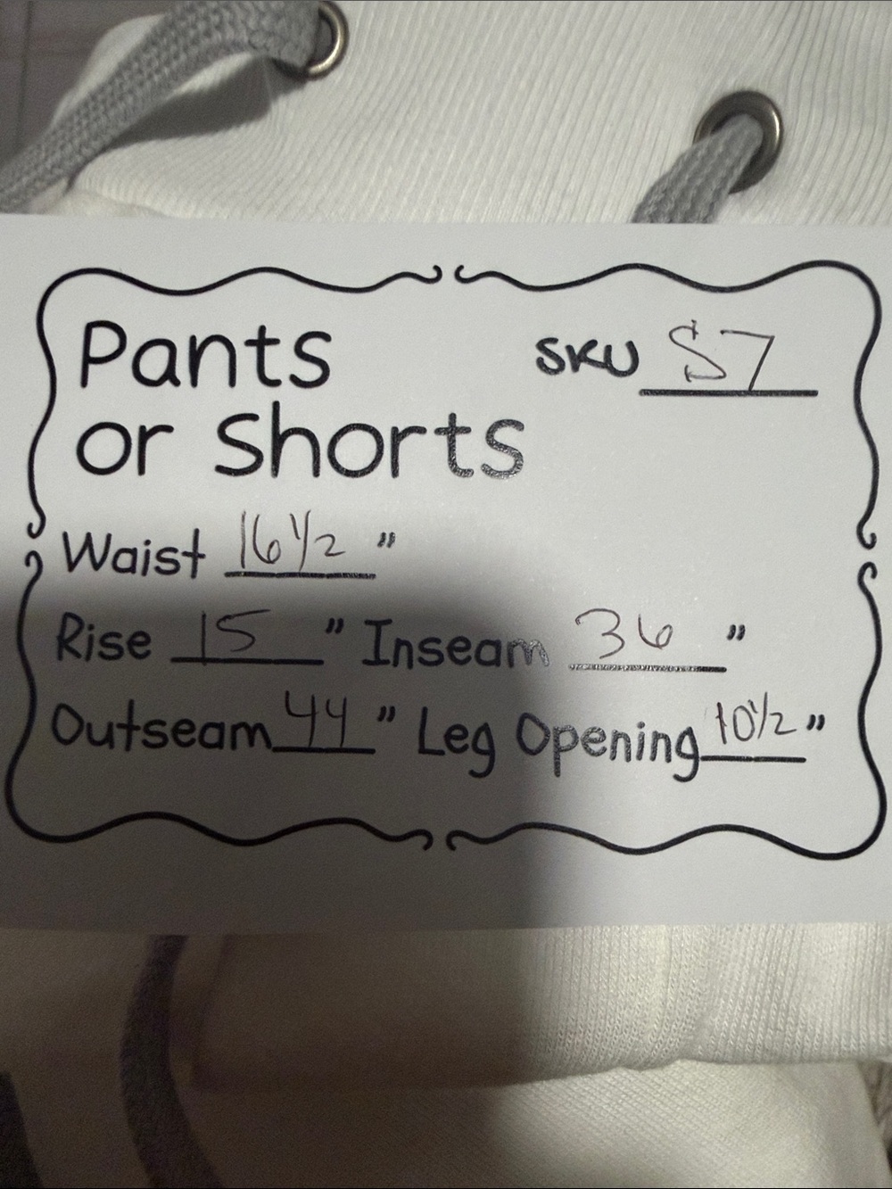 NWOT Vibrant white Women's Straight Leg Sweatpants gray drawstring, Large - Picture 6 of 6
